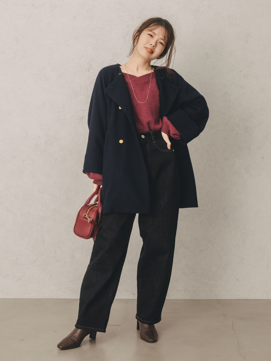 ラメコクーンデニムパンツ-short & regular　[通常]