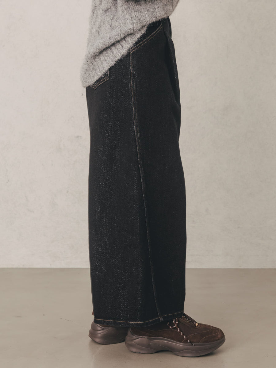 ラメタックワイドデニム-short & regular　[通常]