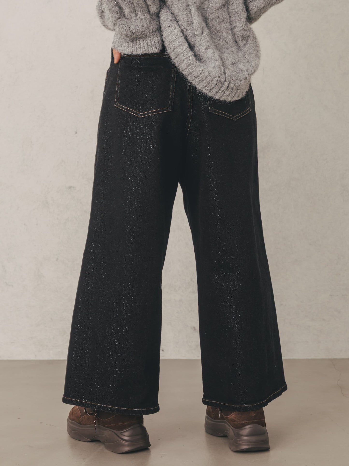 ラメタックワイドデニム-short & regular　[通常]