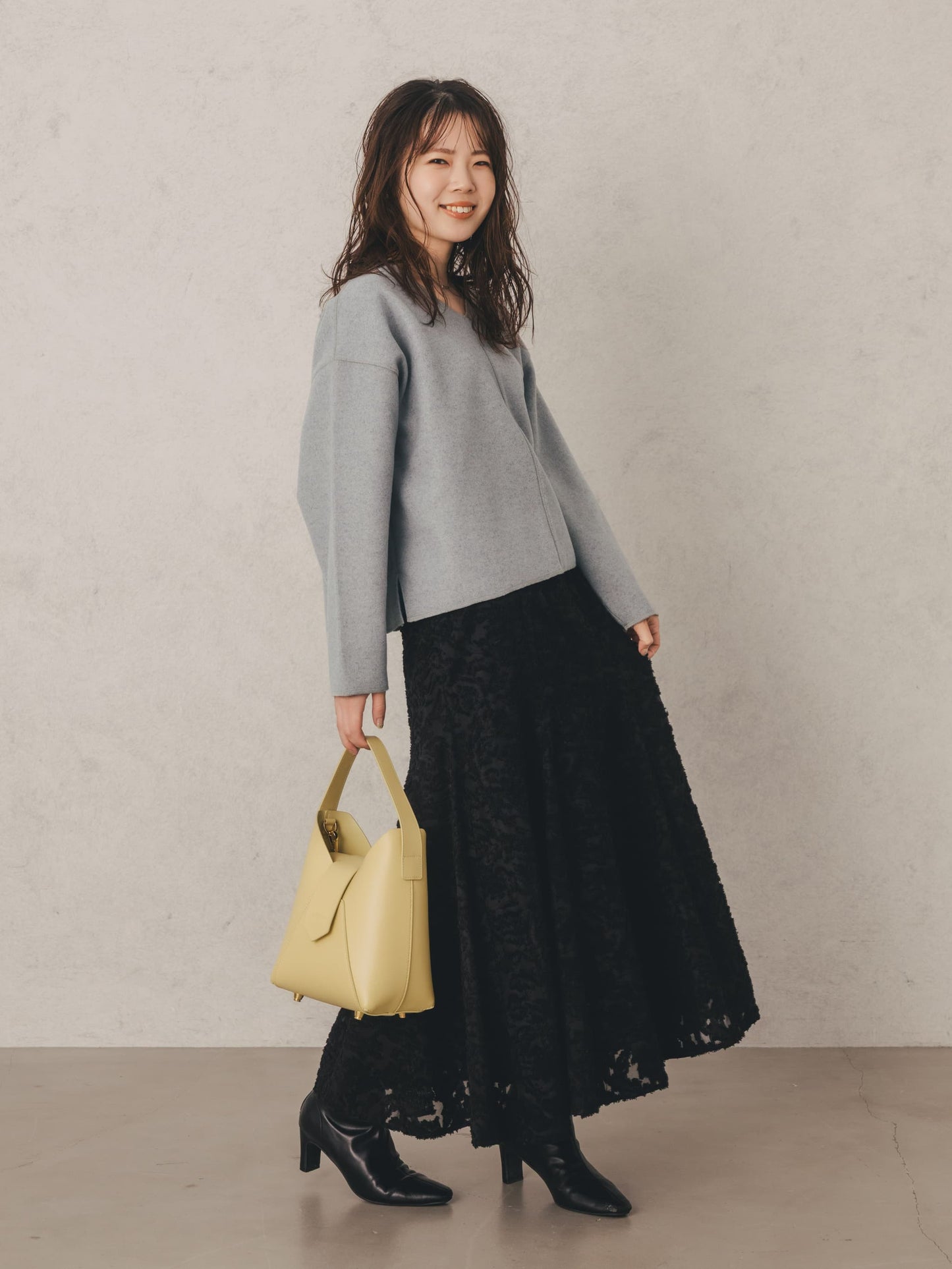 カットジャカードマーメイドスカート-short & regular　[通常]