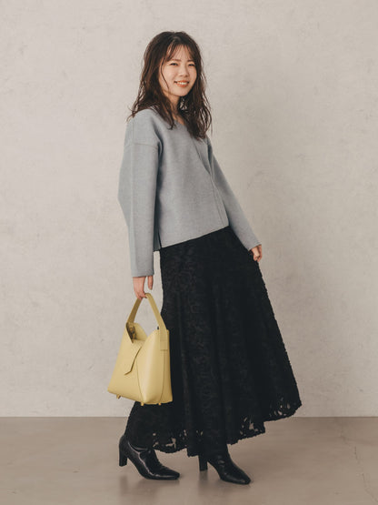 カットジャカードマーメイドスカート-short & regular　[通常]