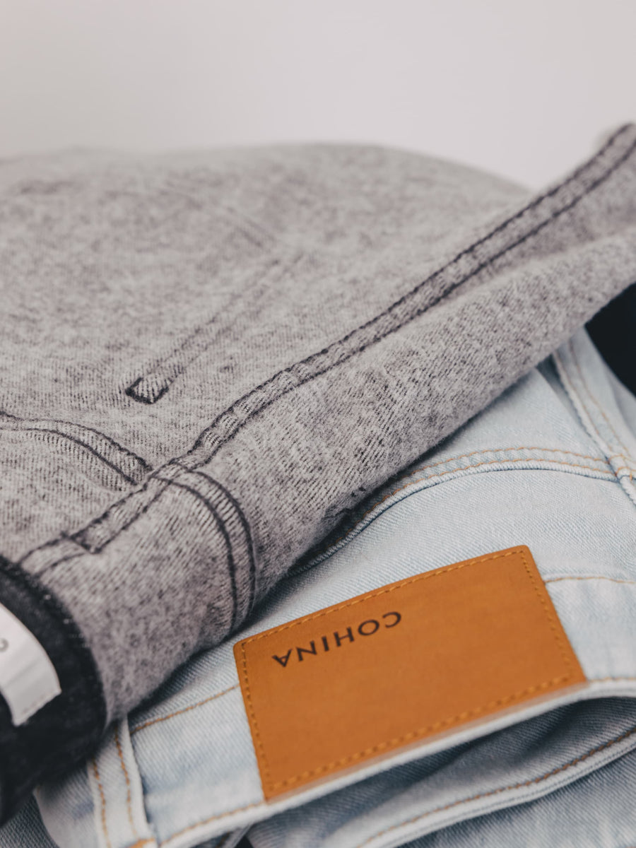 ウォームセミワイドストレートデニム-short & regular　[通常]