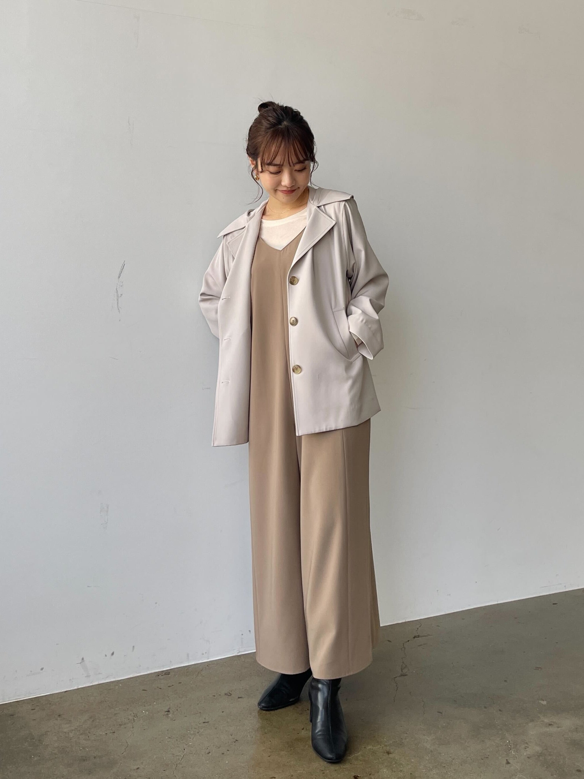 フードカラーミディ丈コート | 小柄・低身長女性向けファッション通販 