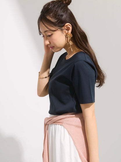 【接触冷感】シルケットコットンベーシックTシャツ　[通常]