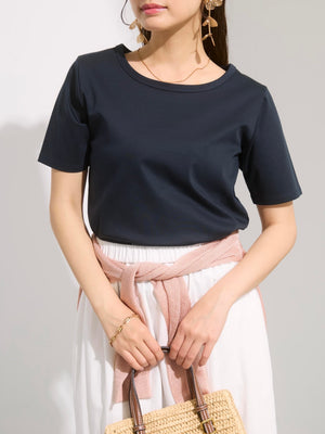 【接触冷感】シルケットコットンベーシックTシャツ　[通常]
