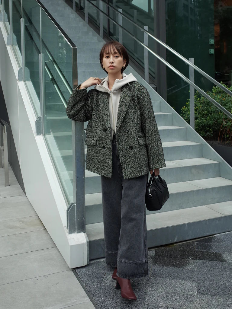 ネップツイードジャケットコート | 小柄・低身長女性向けファッション ネップツイードジャケットコート | 小柄・低身長女性向けファッション