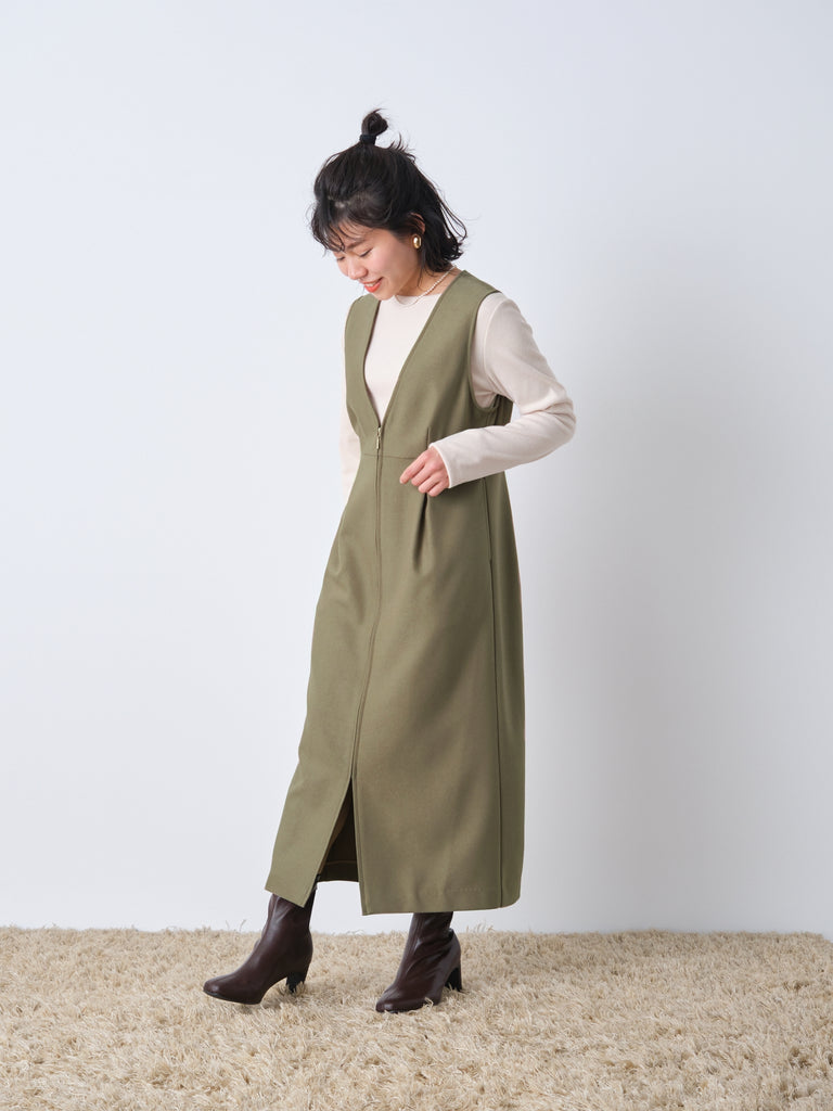 V-neck Gilet Jumper Skirt – タグ 