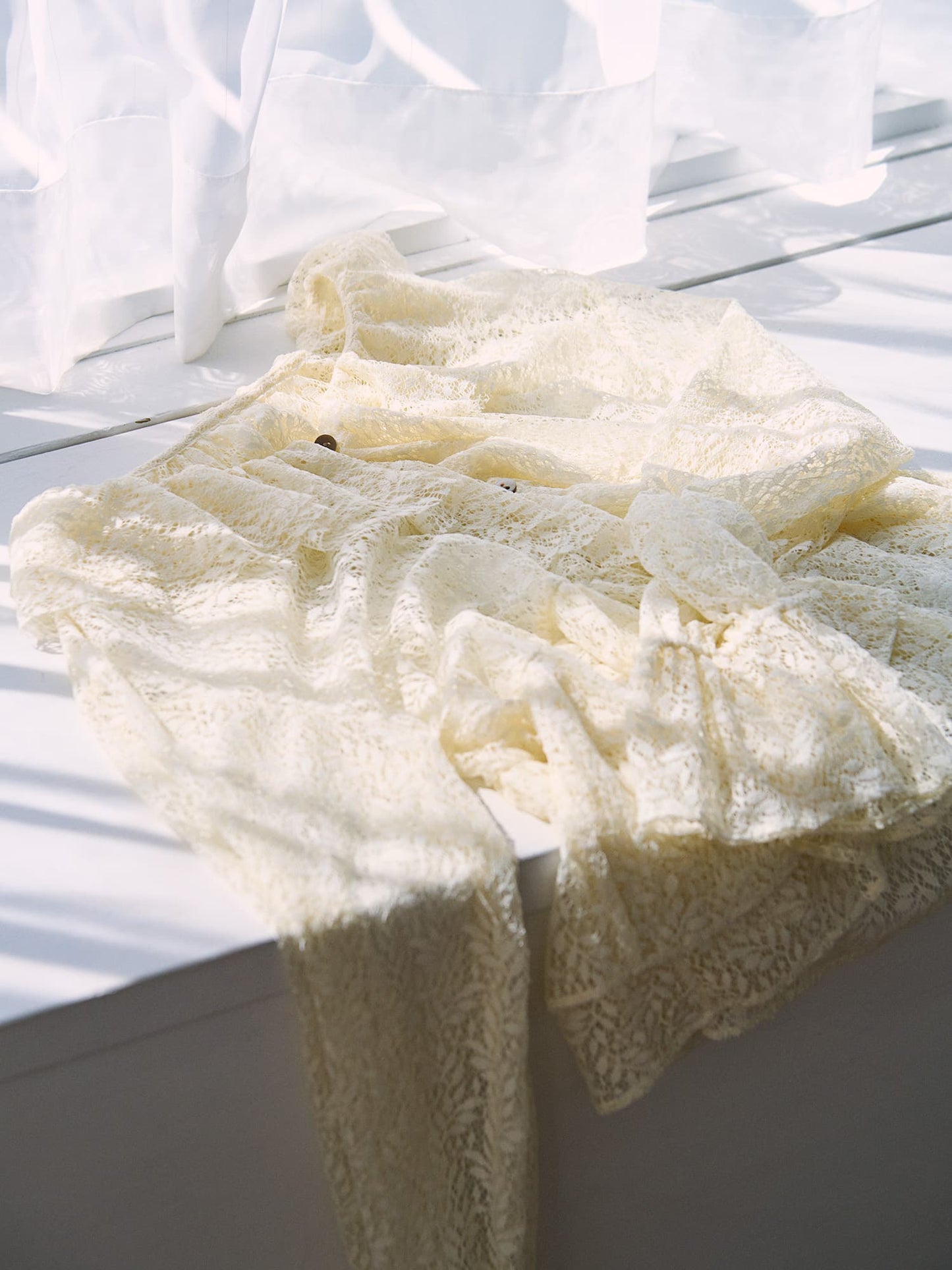 ＜sweet掲載＞リーフレースラッフルブラウス　[通常]