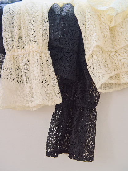 ＜sweet掲載＞リーフレースラッフルブラウス　[通常]