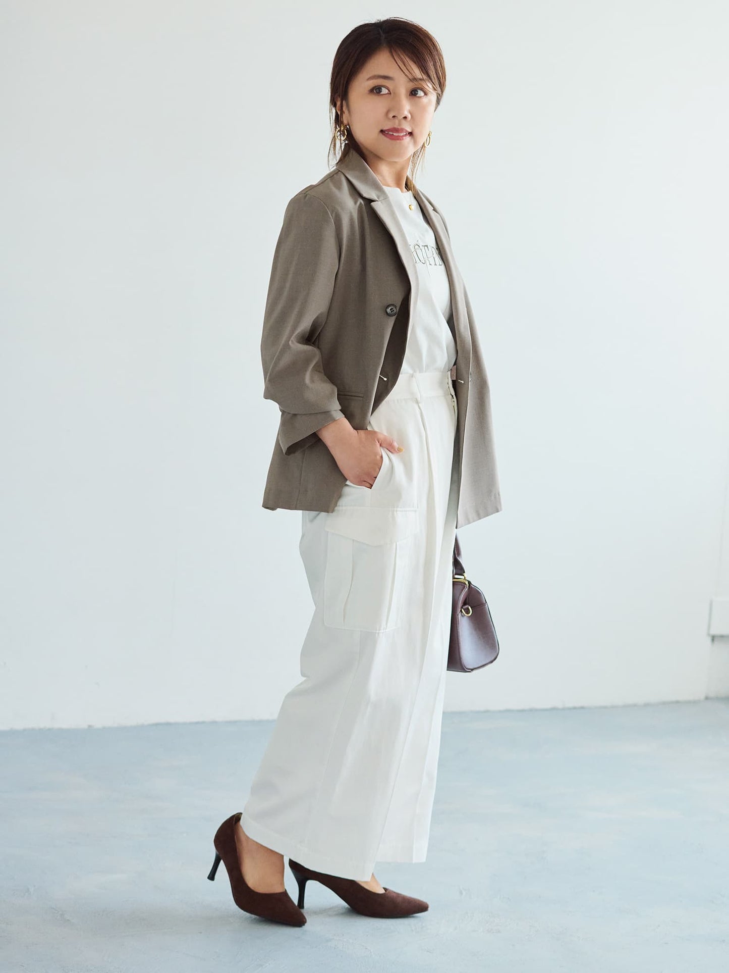 ワイドストレートカーゴパンツ-short & regular　[通常]