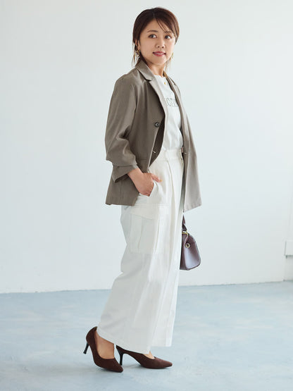 ワイドストレートカーゴパンツ-short & regular　[通常]