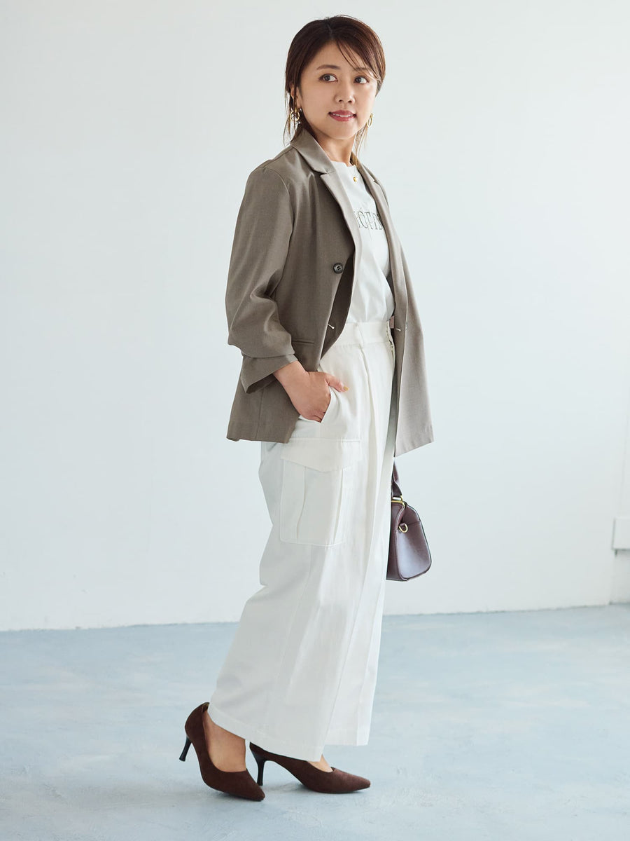 ワイドストレートカーゴパンツ-short & regular　[通常]