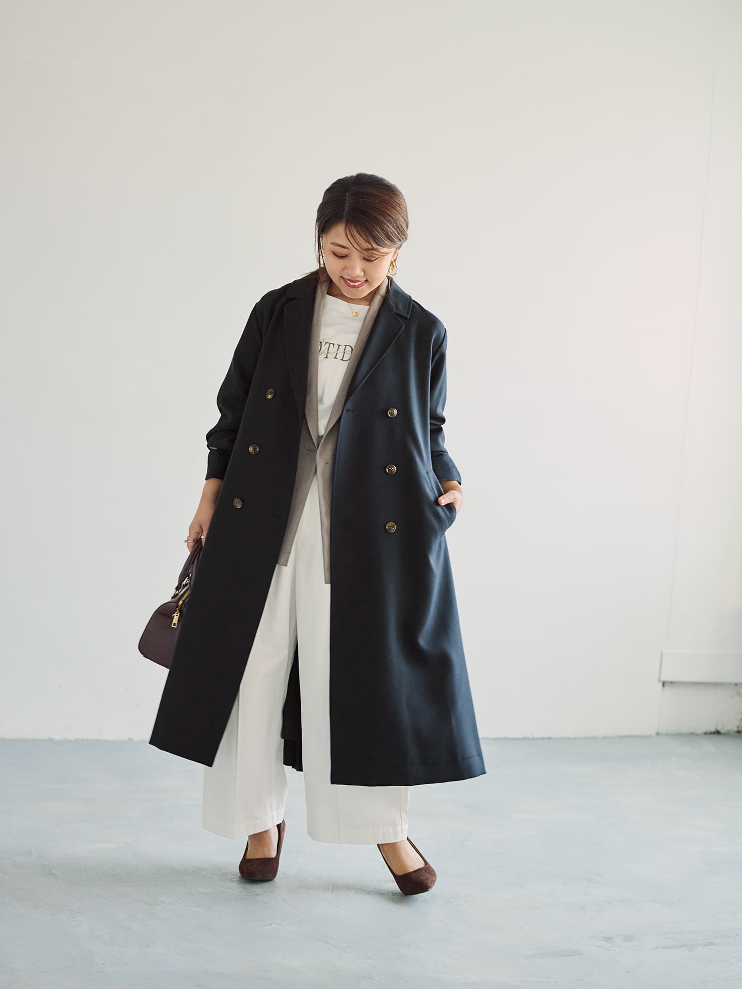 コヒナ　cohina ダブルボタンライトジャケット ダブルボタンライトジャケット | 小柄・低身長女性向け