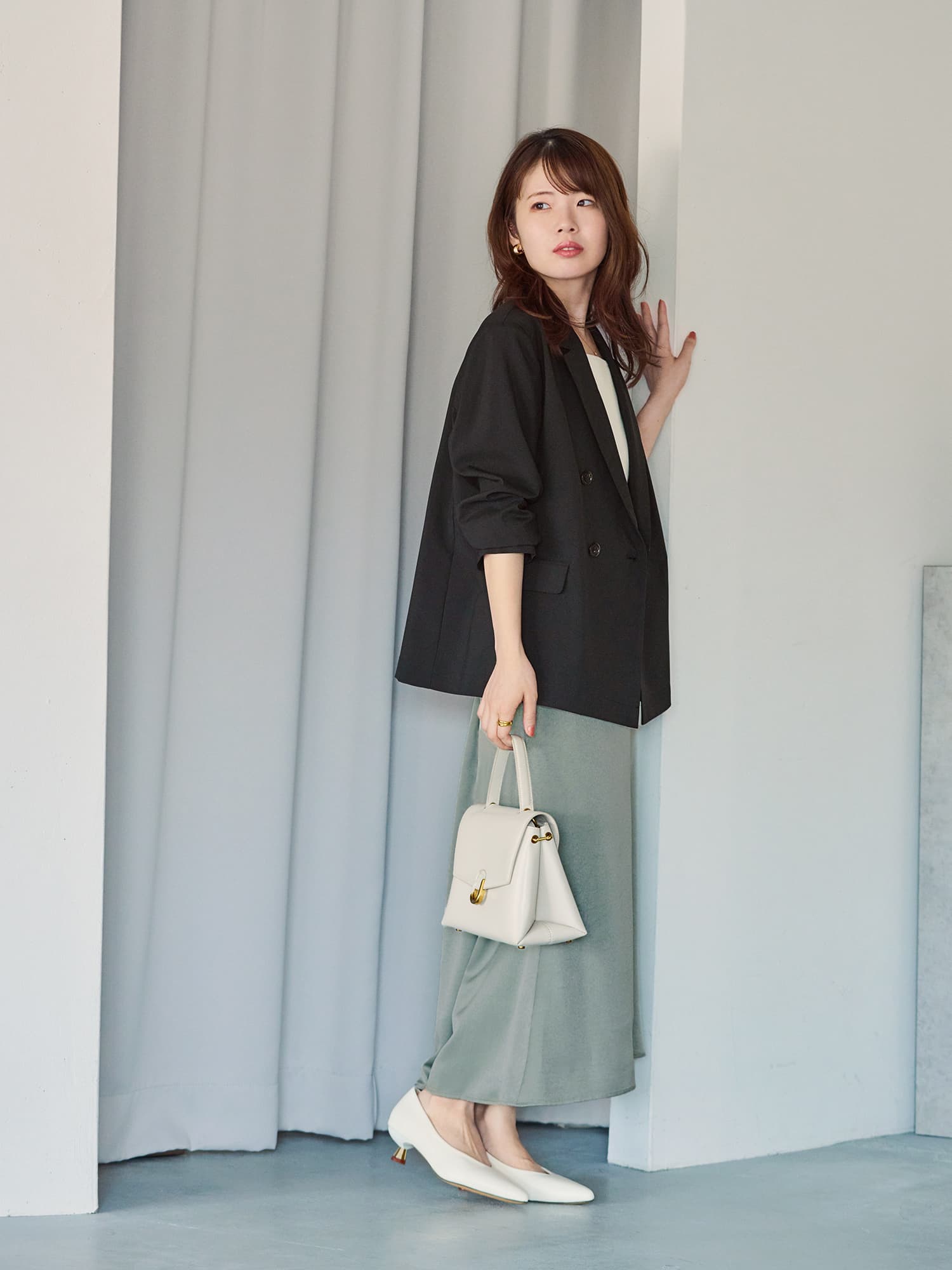 コヒナ　cohina ダブルボタンライトジャケット ダブルボタンライトジャケット | 小柄・低身長女性向けファッション