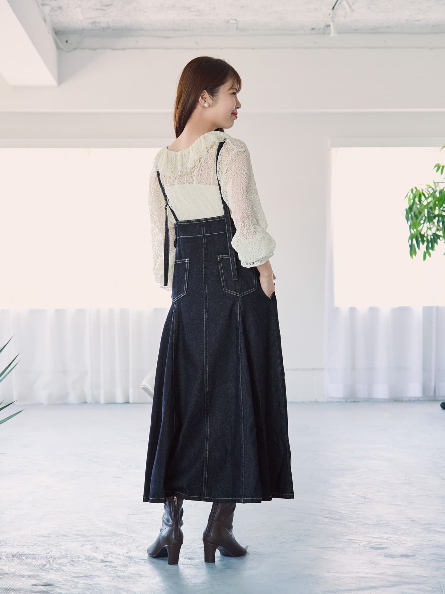 ＜sweet掲載＞リーフレースラッフルブラウス　[通常]