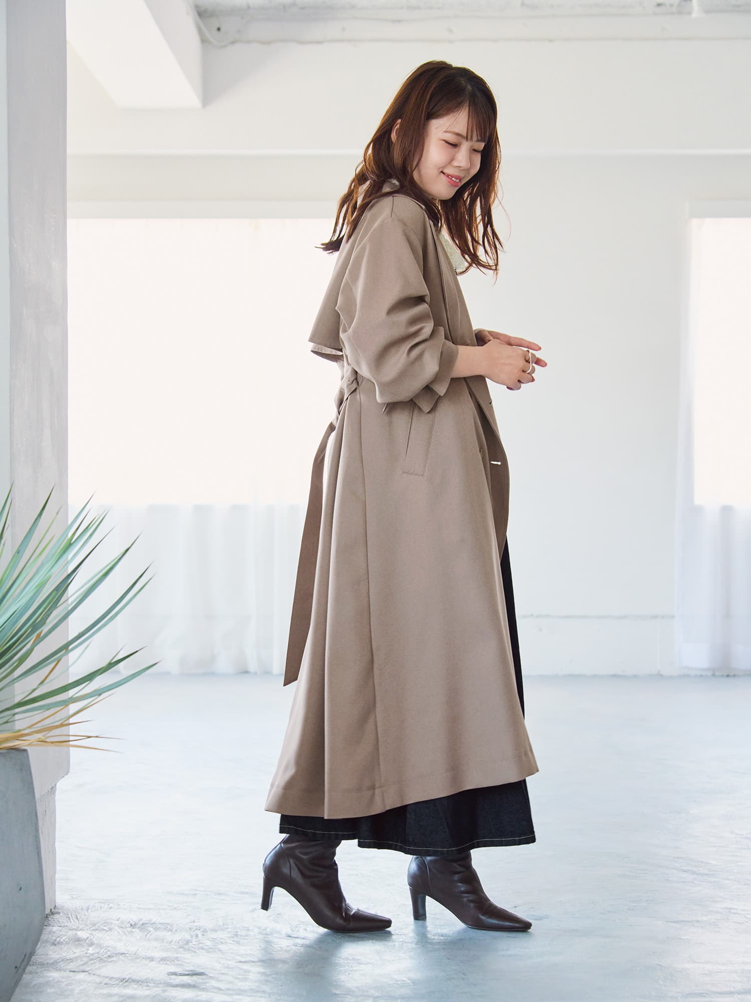 マチフレアデニムジャンパースカート-short & regular | 小柄・低身長