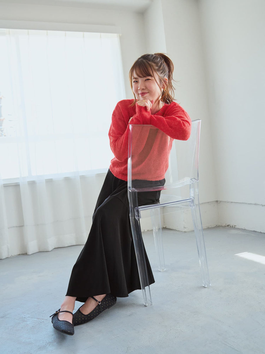 アルパカウール2wayネックニット　[通常]