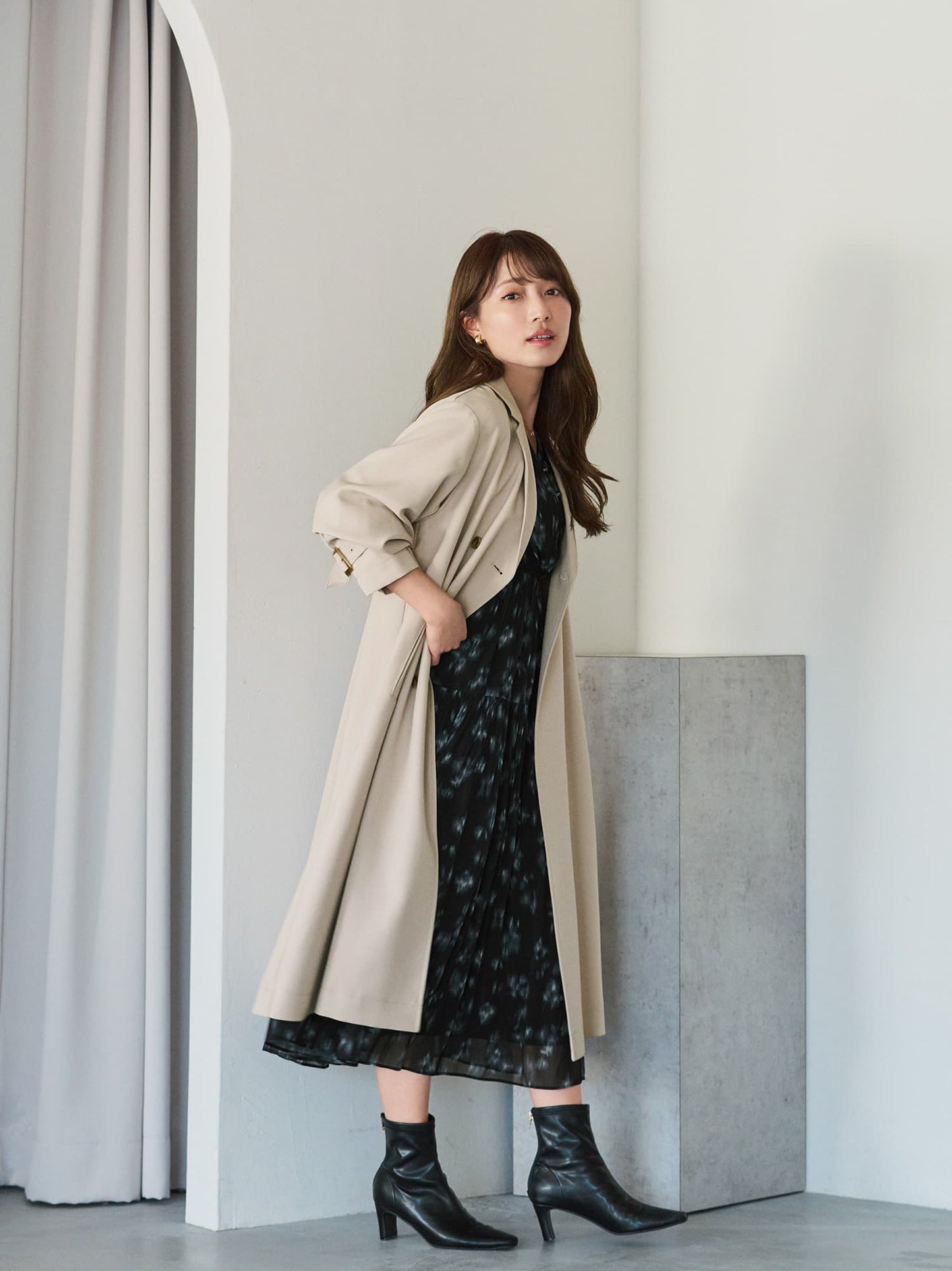 セットバックスクエアトゥショートブーツ　[通常]