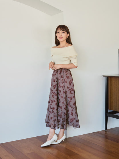 シェードフラワーエスカルゴスカート-short & regular　[通常]