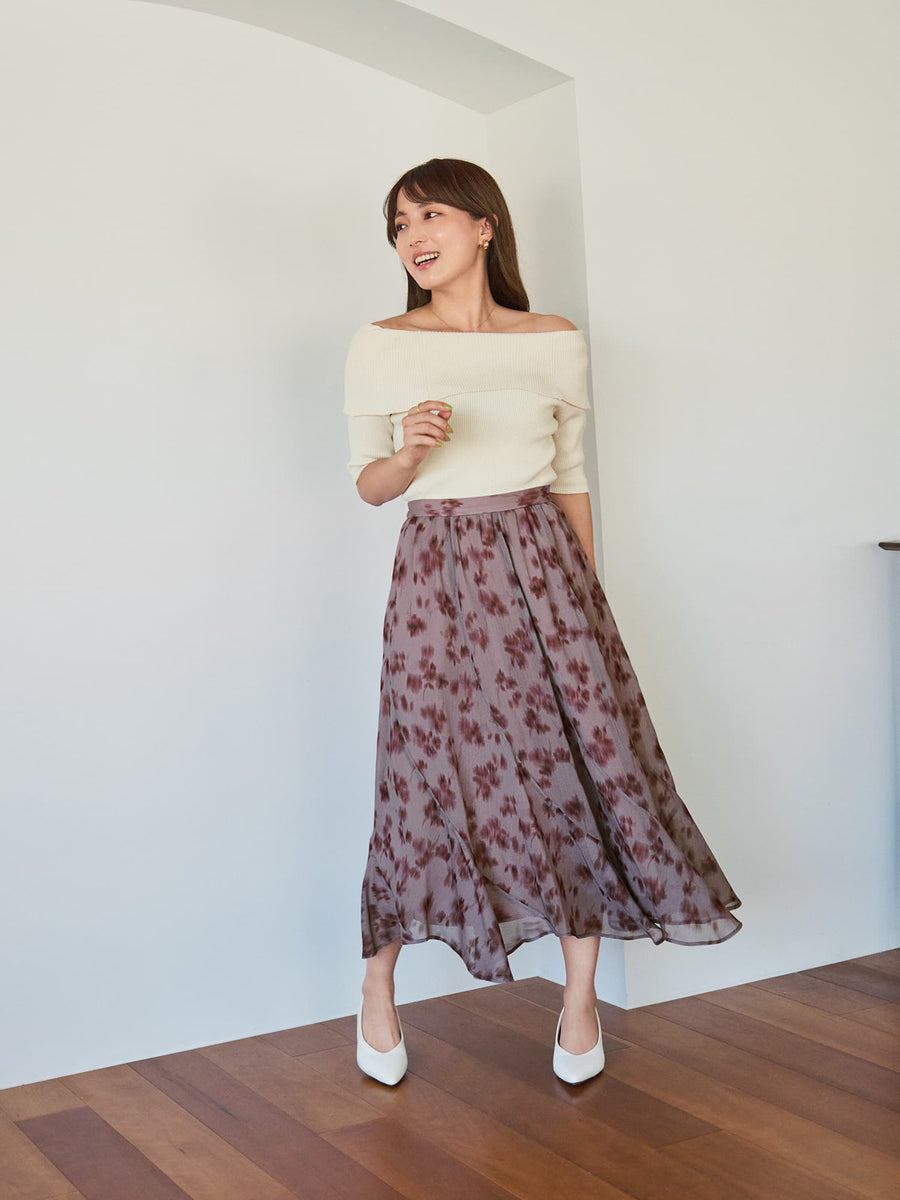 オフショルハーフスリーブニット　[通常]