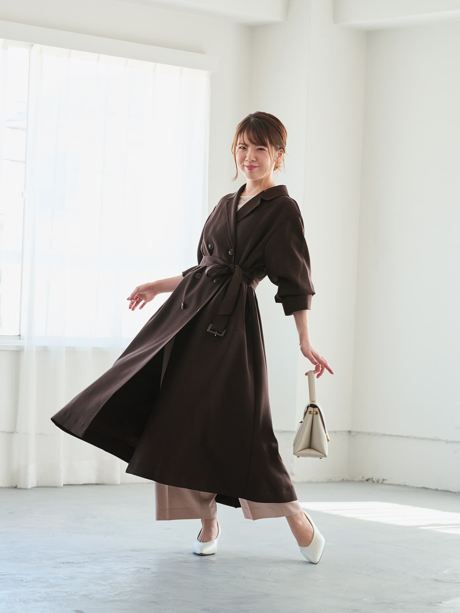 ツータックカーブパンツ-short & regular | 小柄・低身長女性向け