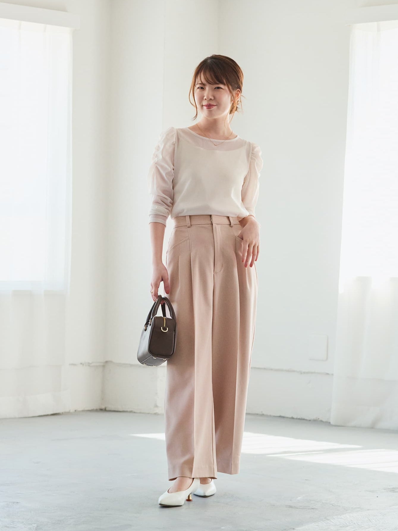 ツータックカーブパンツ-short & regular　[通常]