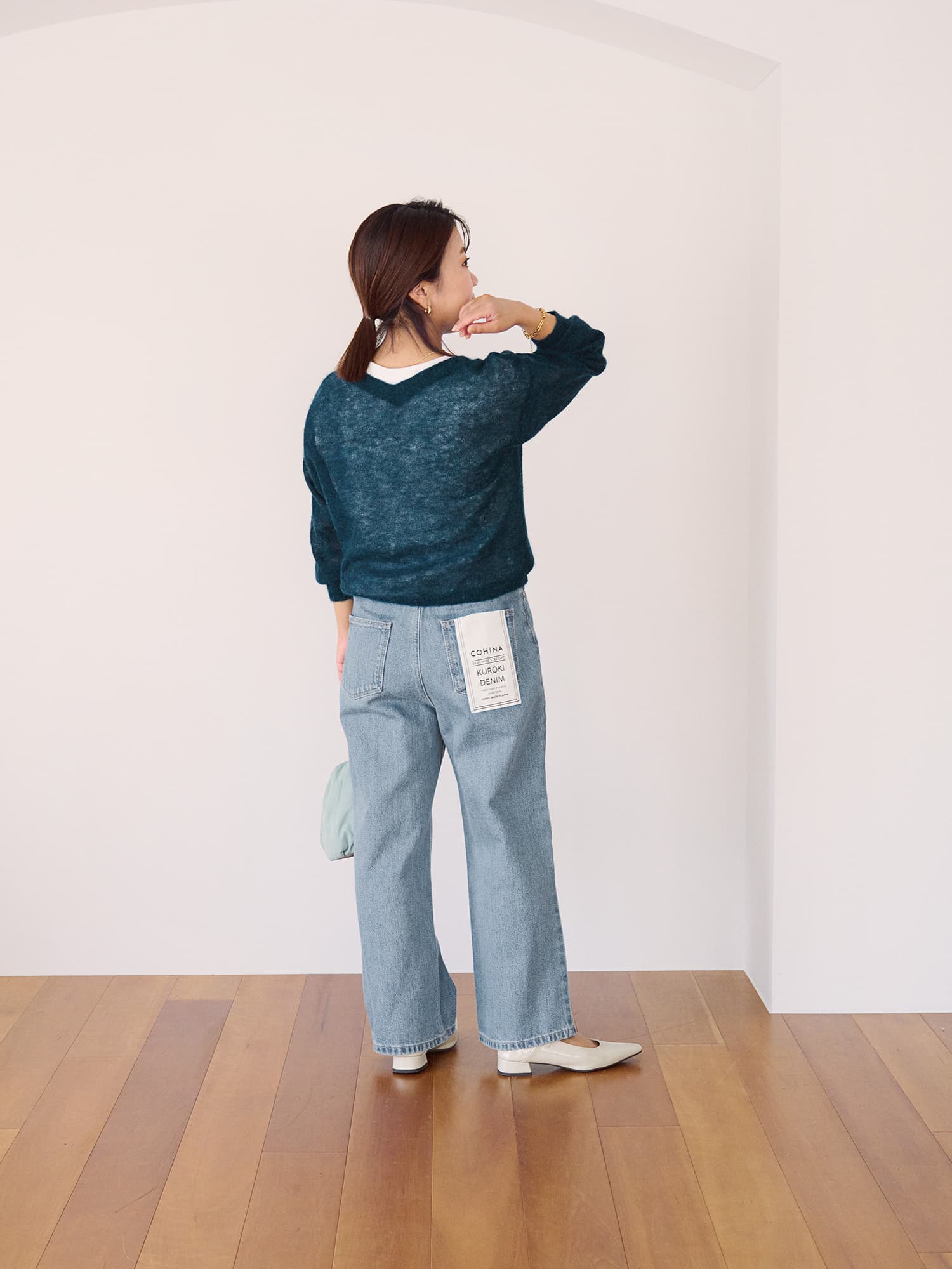 アルパカウール2wayネックニット | 小柄・低身長女性向けファッション