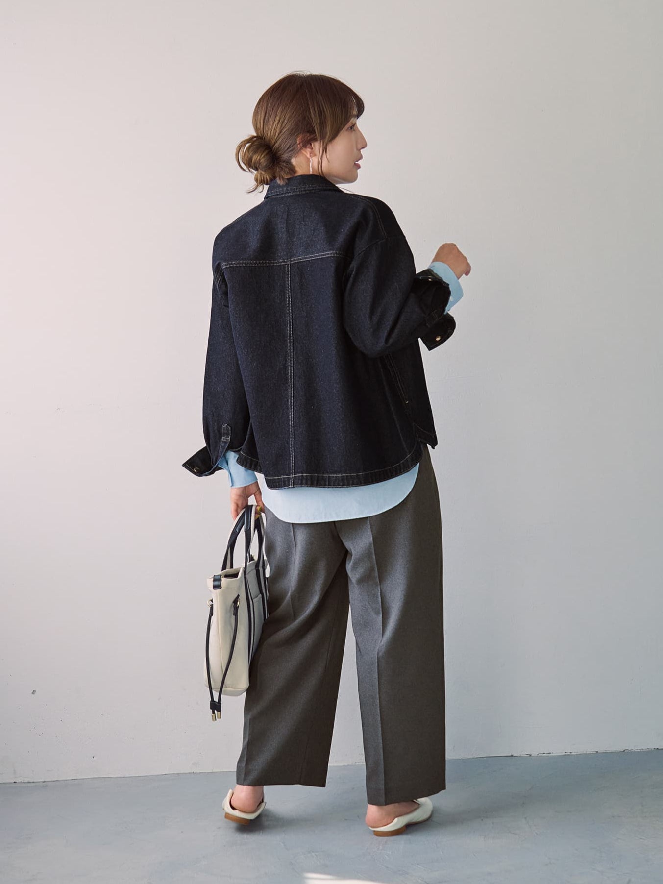 ダブルポケットデニムシャツジャケット | 小柄・低身長女性向け