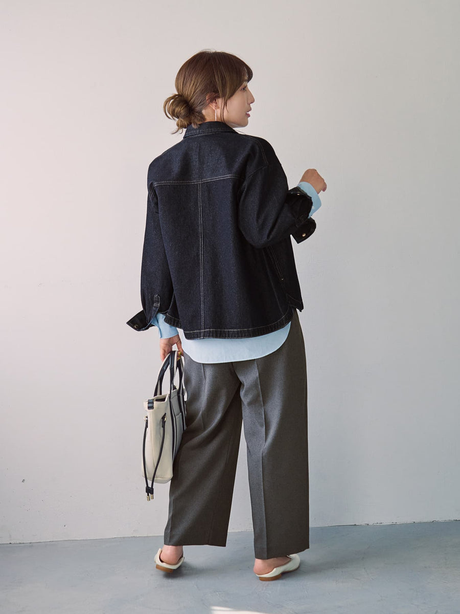 ダブルポケットデニムシャツジャケット　[通常]