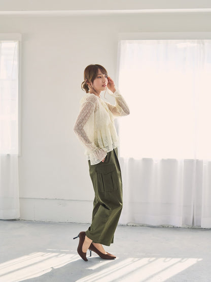 ワイドストレートカーゴパンツ-short & regular　[通常]