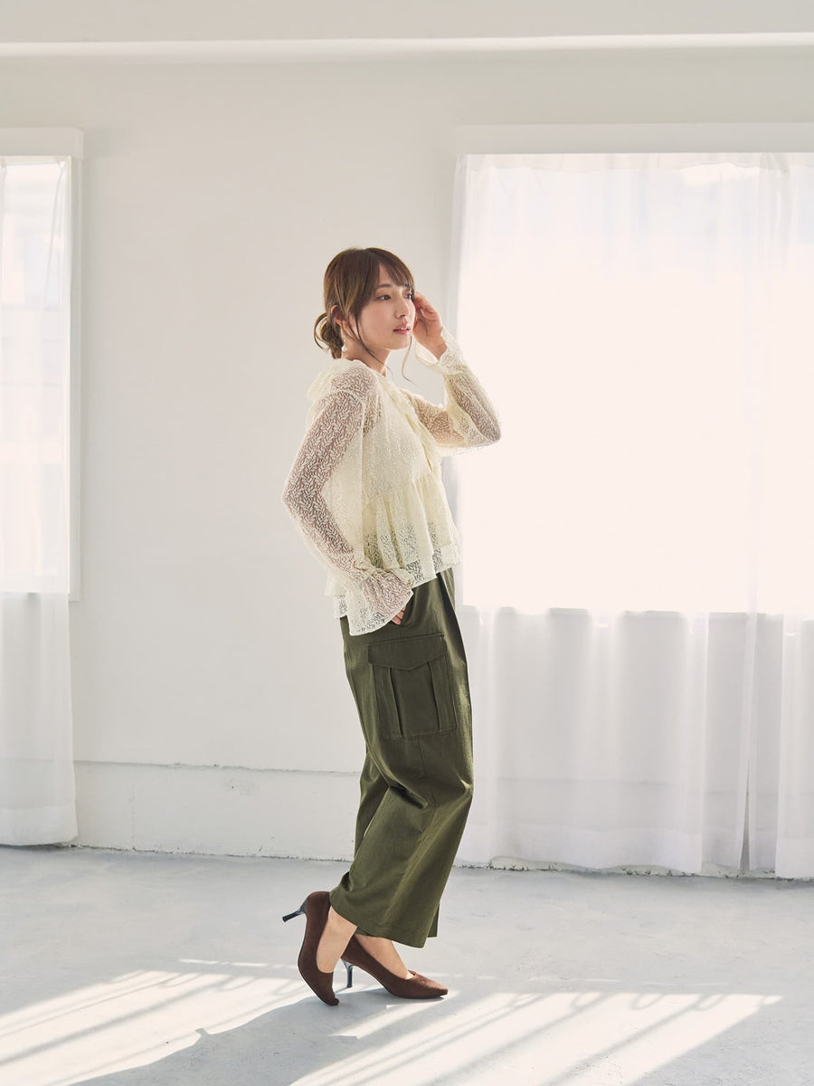 ワイドストレートカーゴパンツ-short & regular　[通常]