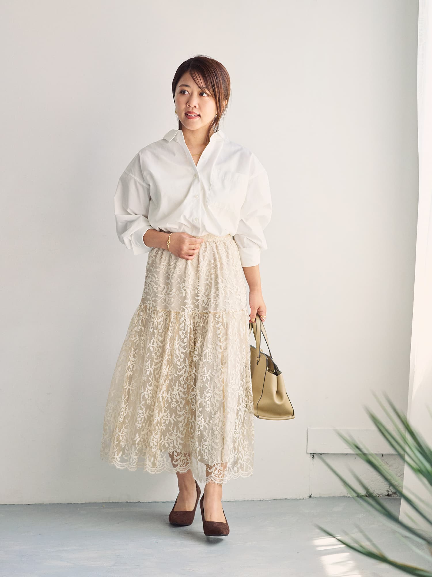 スカラップヘムレーススカート-short & regular | 小柄・低身長