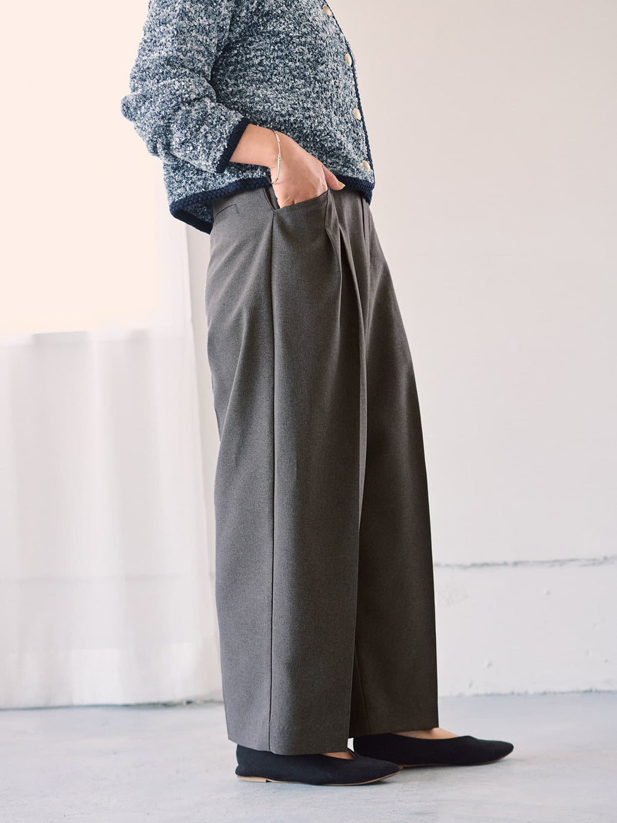 ツータックカーブパンツ-short & regular　[通常]