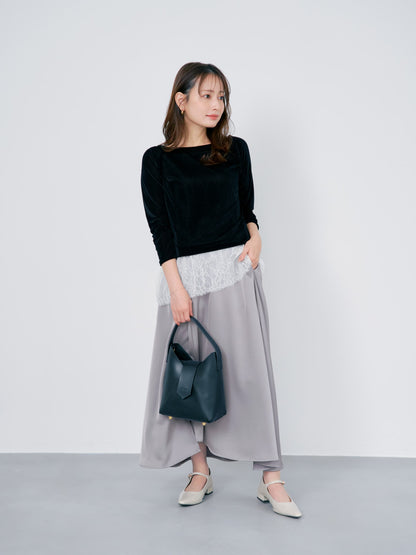 シアーベロアボートネックトップス　[通常]