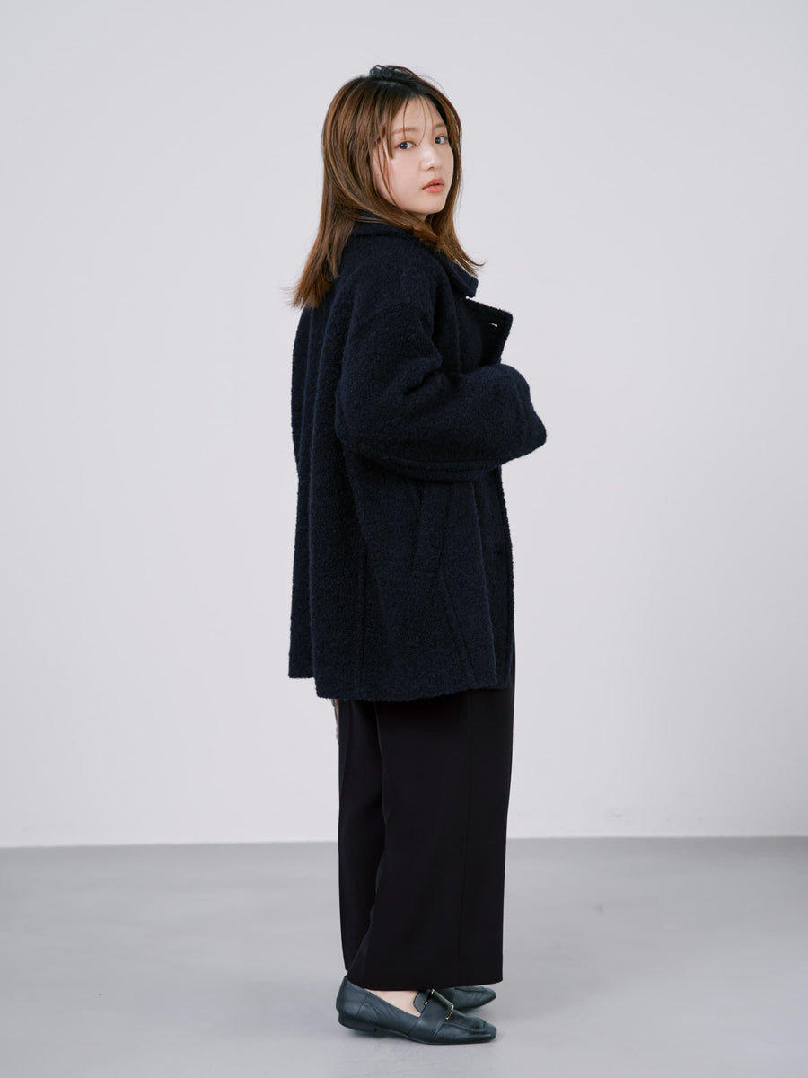 トリアセジョーゼットストレートパンツ-short & regular　[通常]