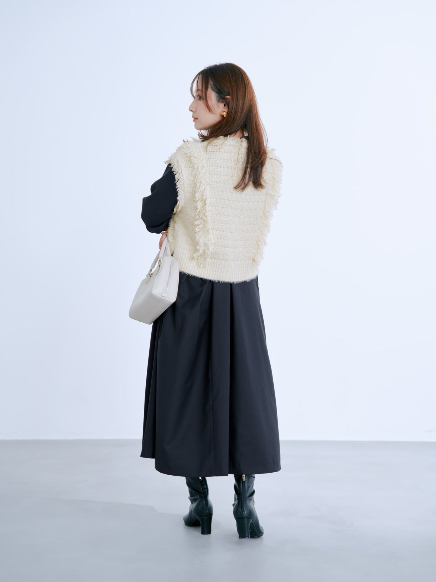 ウエストベルトテーラードワンピース-short & regular　[通常]