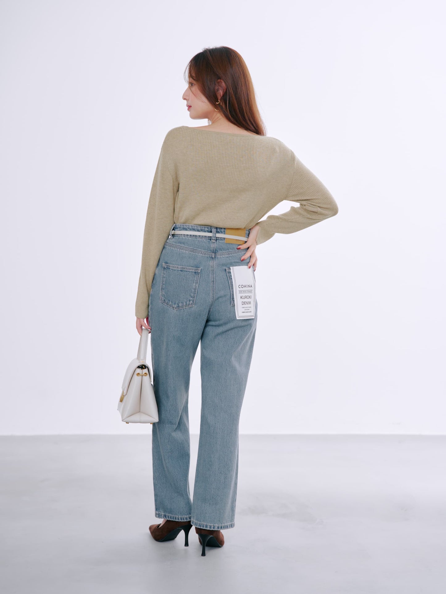 ＜sweetweb掲載＞KUROKI DENIM セミワイドストレート-short & regular　[通常]