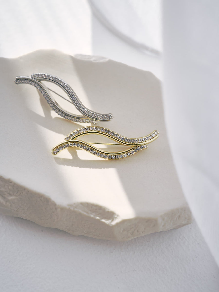 ラインストーンブローチ　[通常]