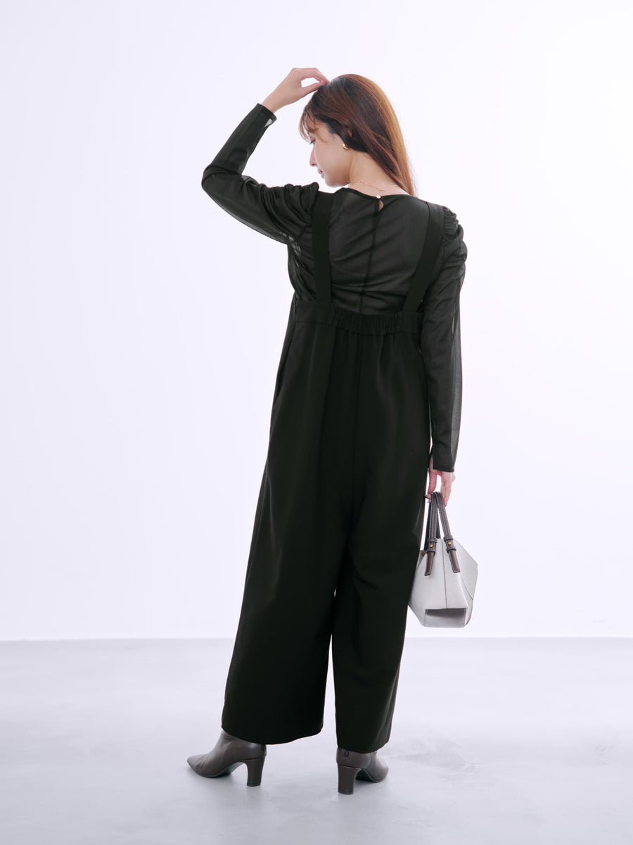 ゴールドバックルサスペンダーオールインワン-short & regular　[通常]