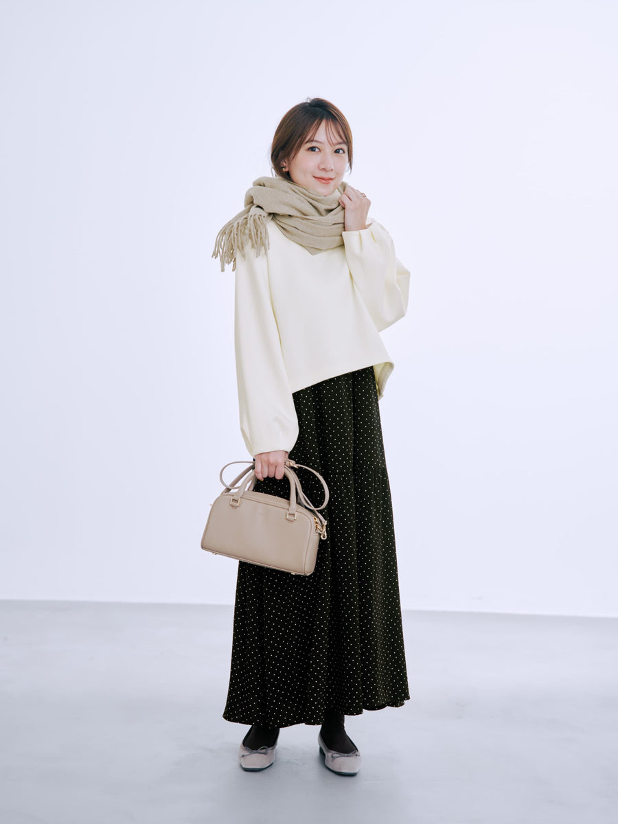 ダンボールトップスドットキャミワンピセット-short & regular　[通常]