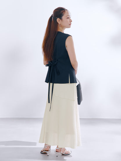 【接触冷感】ボタンアップリネンライクジレ　[通常]