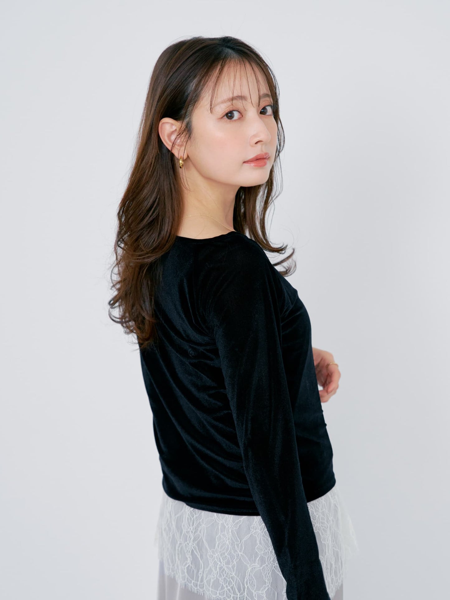 シアーベロアボートネックトップス　[通常]