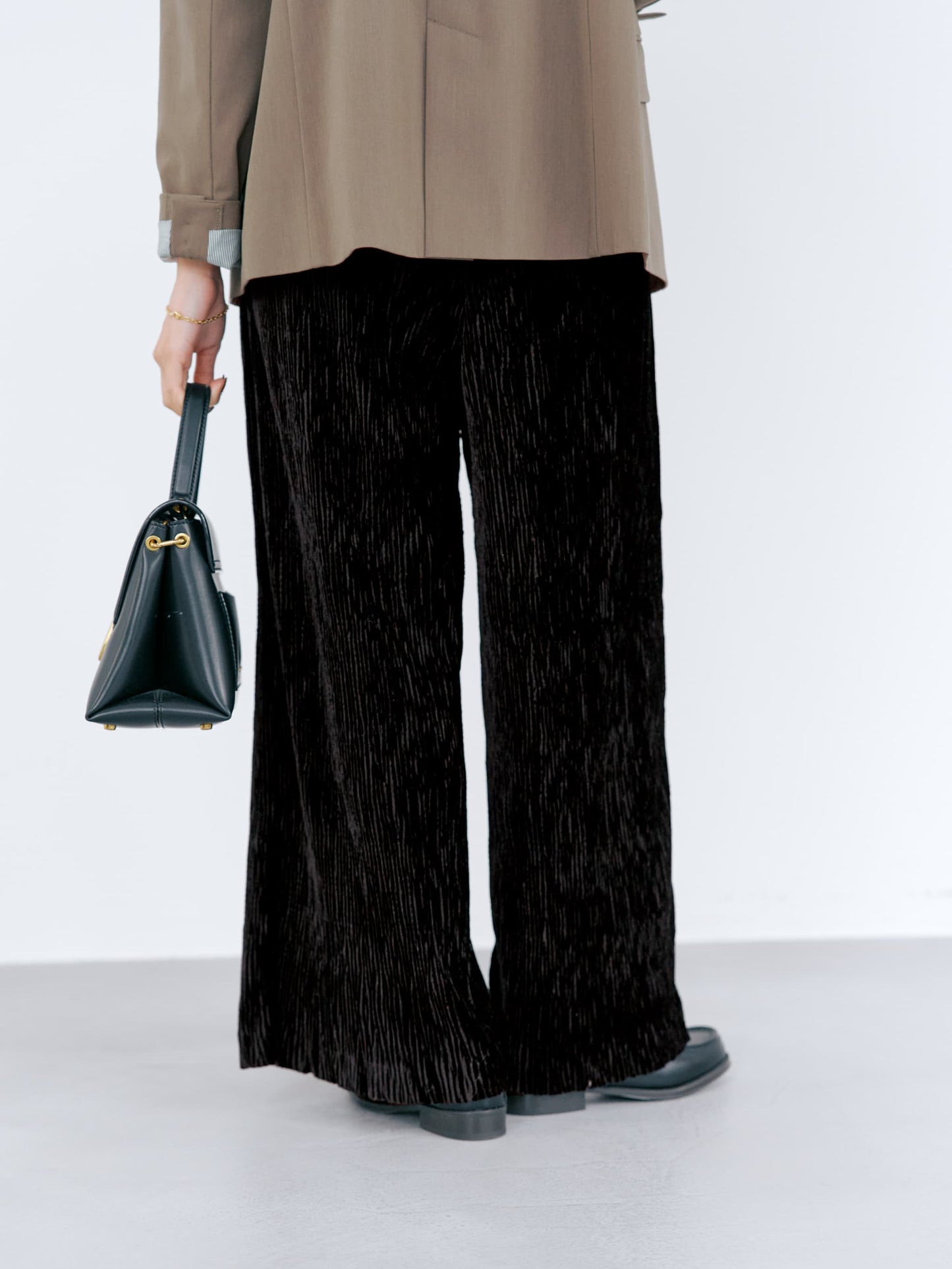 【YUNA SANTA】トウィンクルベロアパンツ-short & regular　[通常]