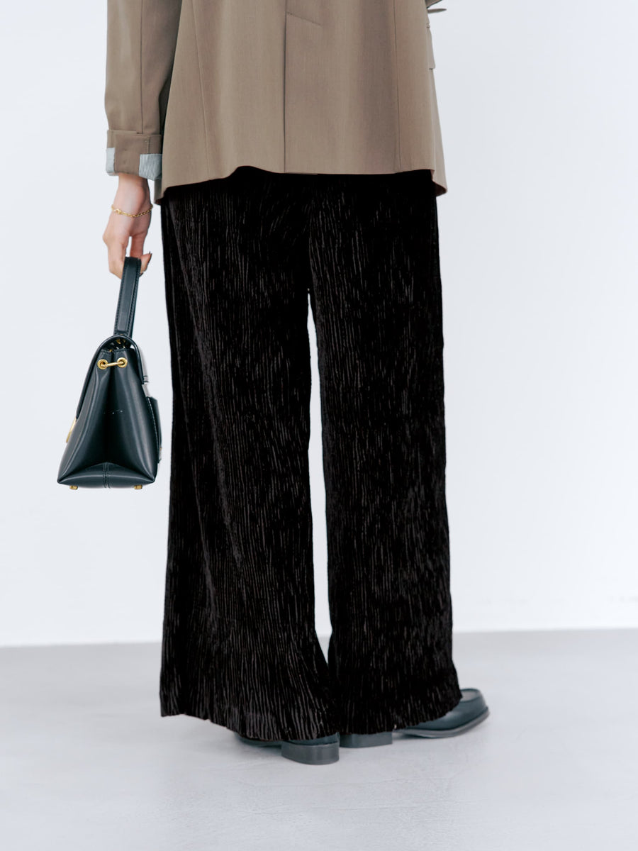 【YUNA SANTA】トウィンクルベロアパンツ-short & regular　[通常]