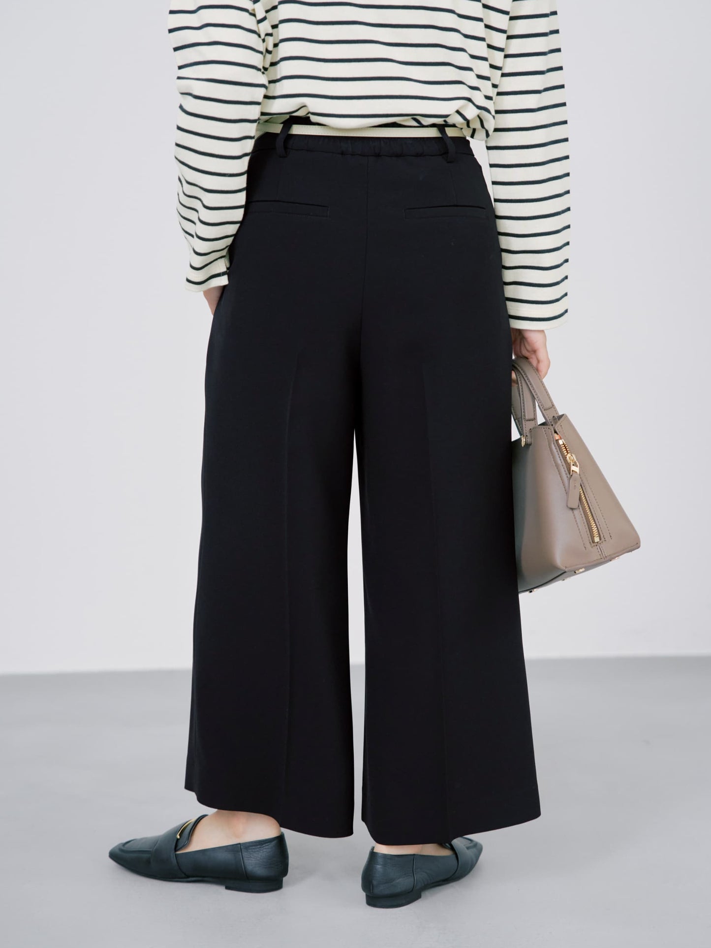 トリアセジョーゼットストレートパンツ-short & regular　[通常]