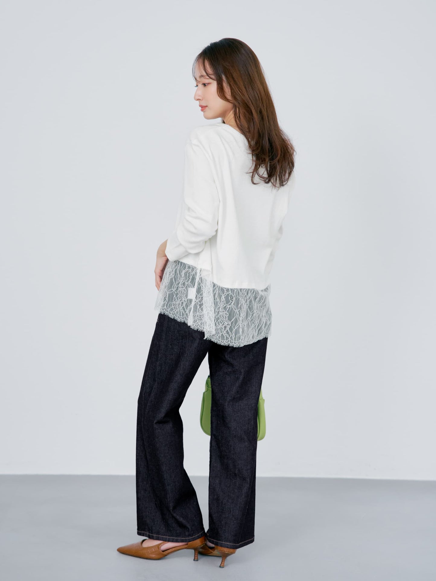 レースドッキングカットソー　[通常]