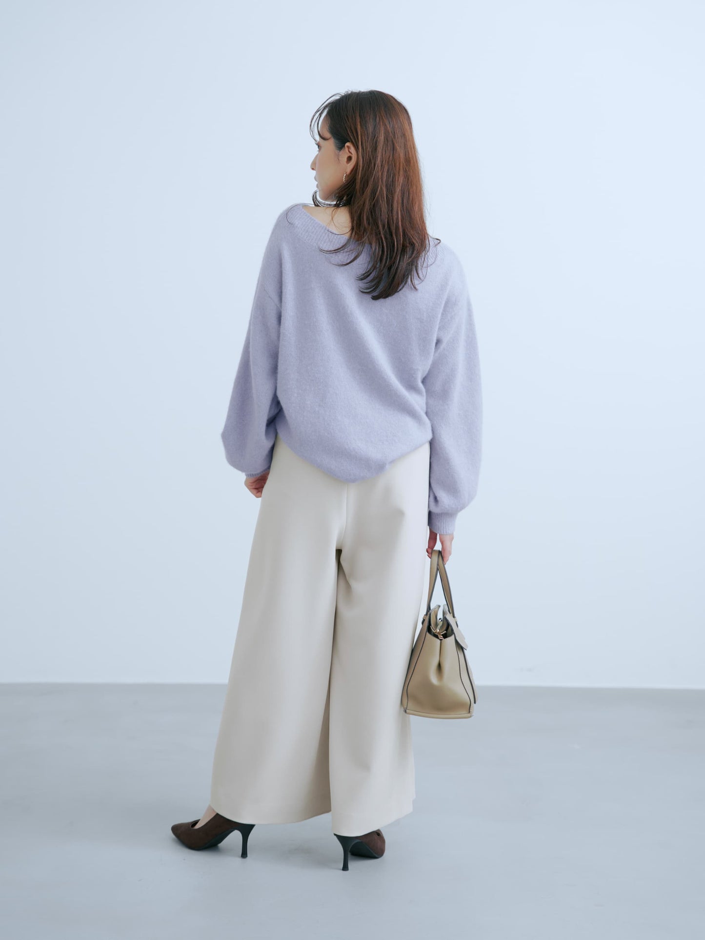 フォックスアンゴラ2wayネックニット　[通常]