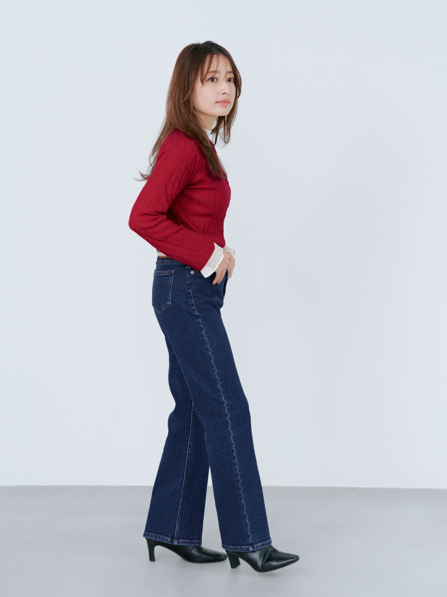 ウォームブーツカットデニム-short & regular　[通常]