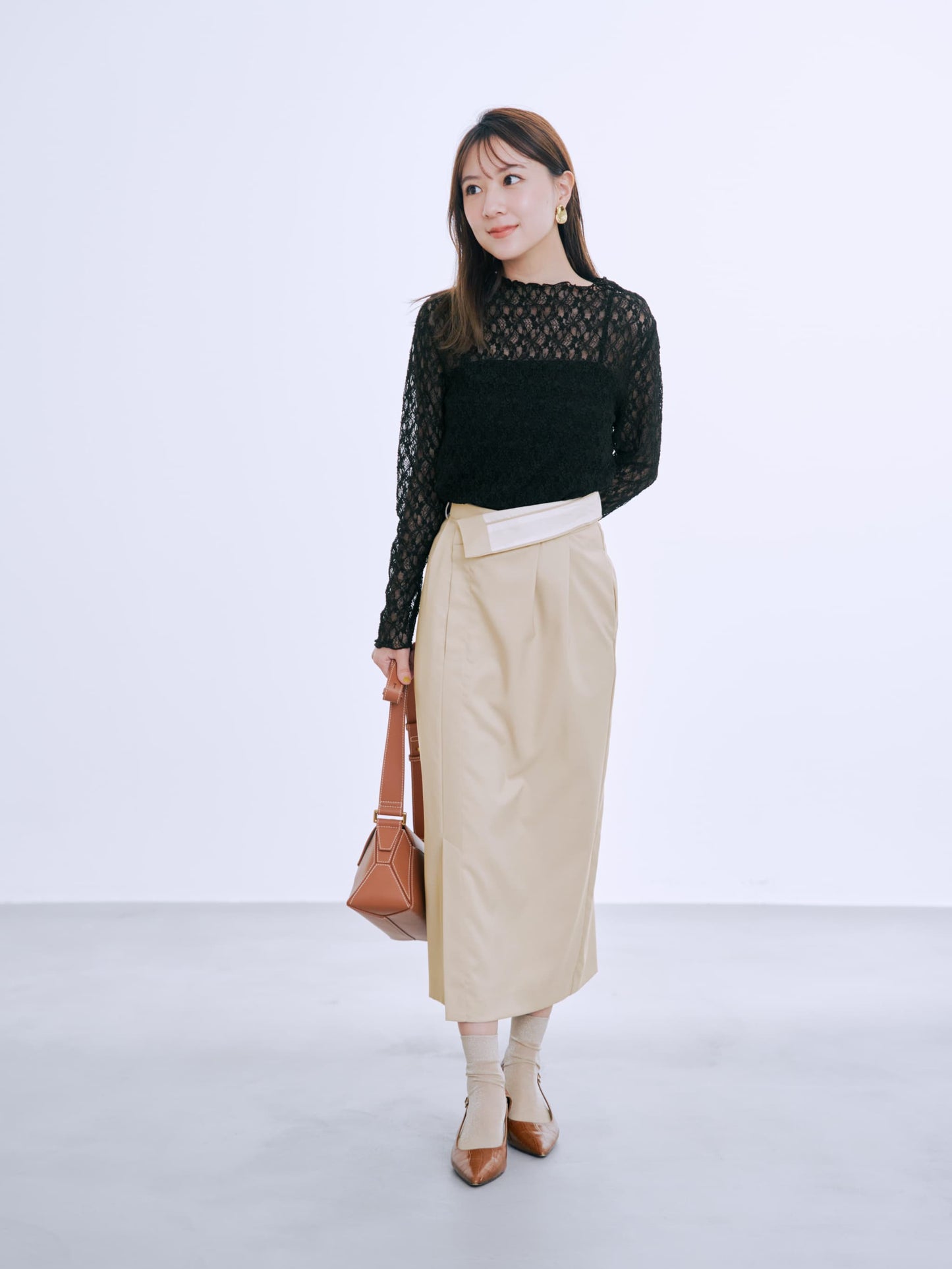 ストレッチレースカットソー　[通常]