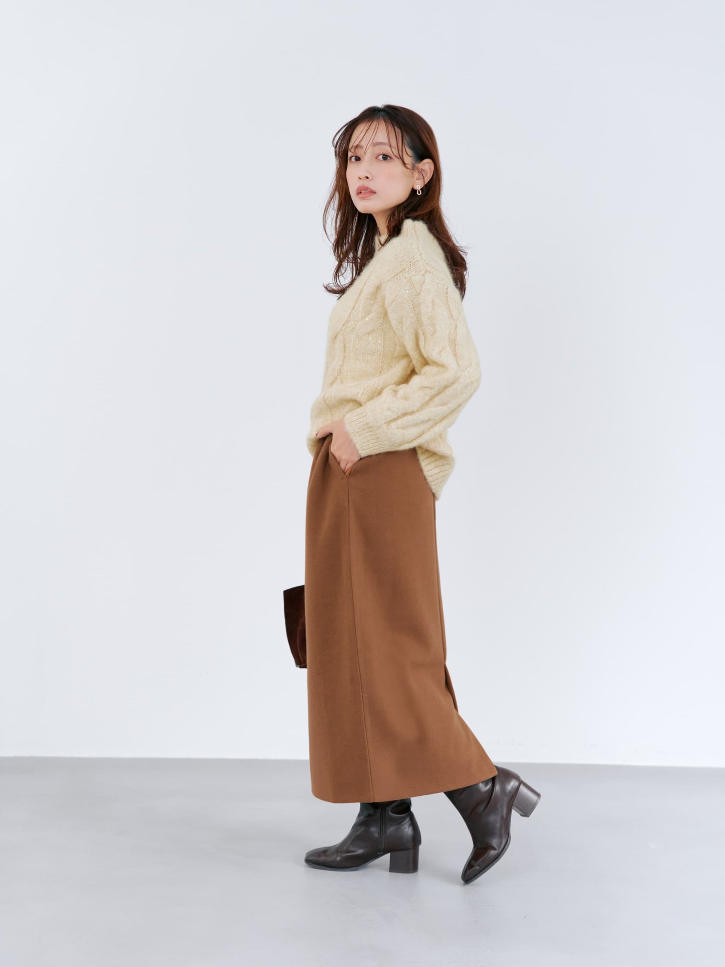 ウールライクジャージースカート-short & regular　[通常]